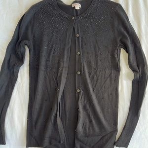 Merona sparkle detail button up sweater
